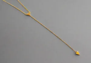 Gilded Triangle Delight Necklace