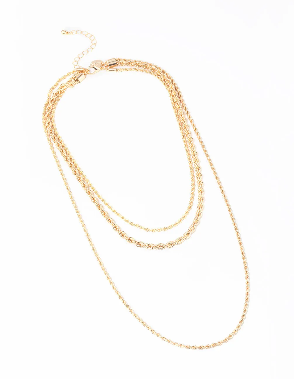 Gold Twisted Chain Layered Necklace