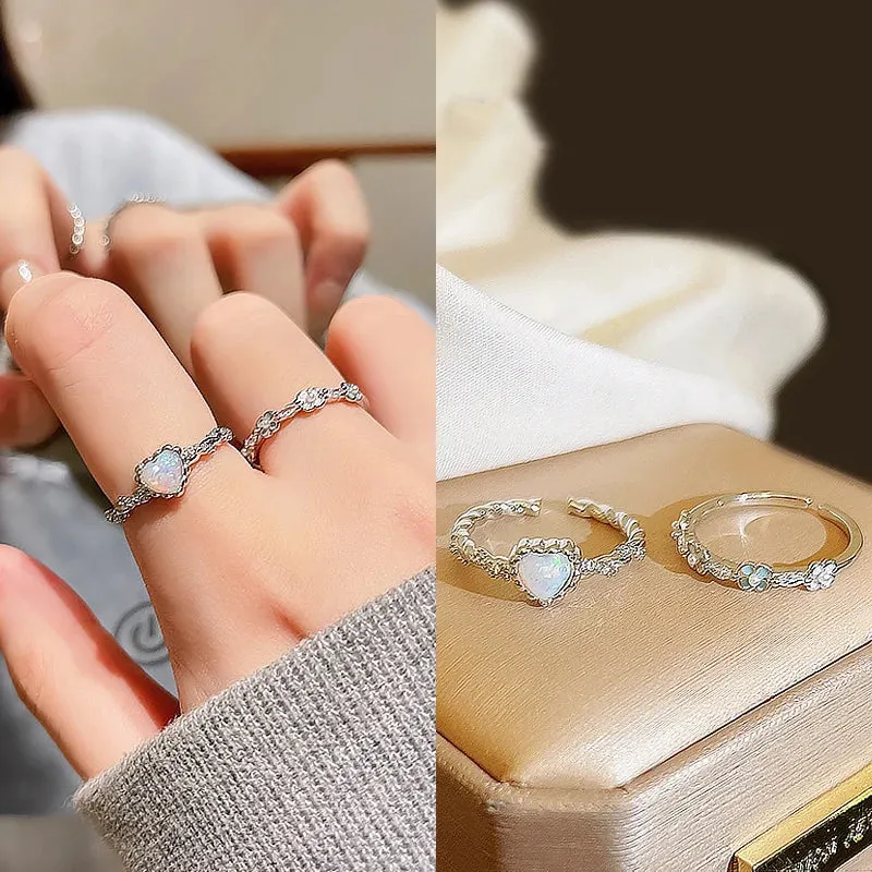Irregular Hollow Opening Rings For Women Stainless Steel Gold Color Copper Geometric Ring Fashion Simple Party Christmas Jewelry