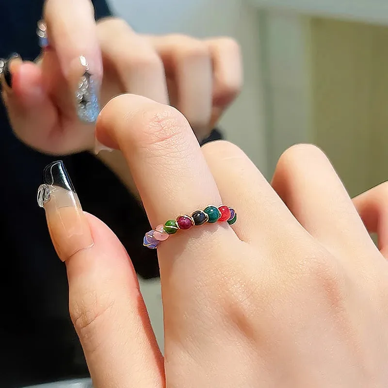 Irregular Hollow Opening Rings For Women Stainless Steel Gold Color Copper Geometric Ring Fashion Simple Party Christmas Jewelry