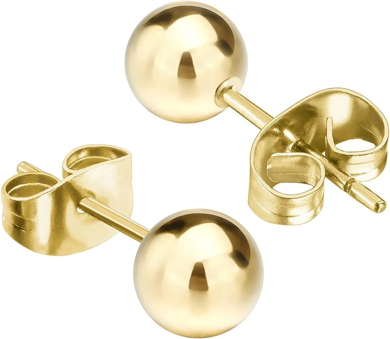 JewelrieShop Ball Earrings 316L Surgical Steel Earrings Round Ball Stud Earrings Set for Women