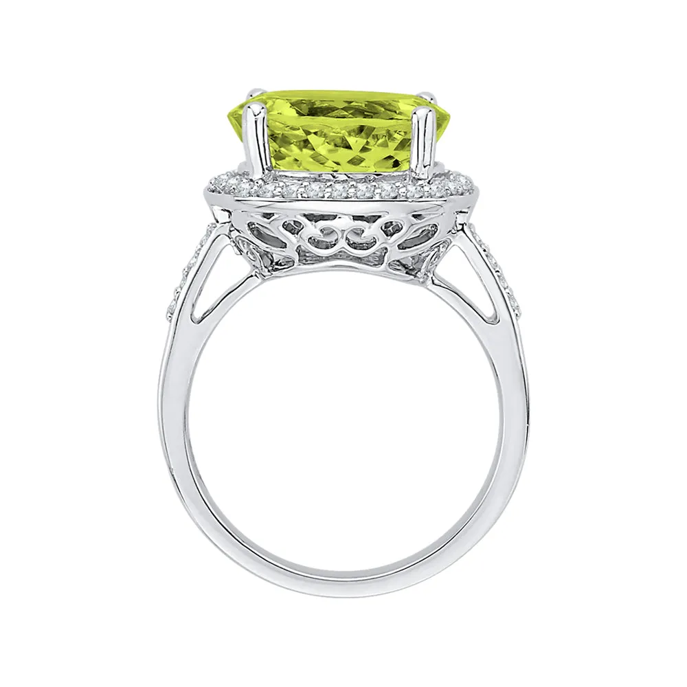 KATARINA 5 3/4 cttw G-H I2-I3 Diamond and Gemstone Halo Engagement Ring