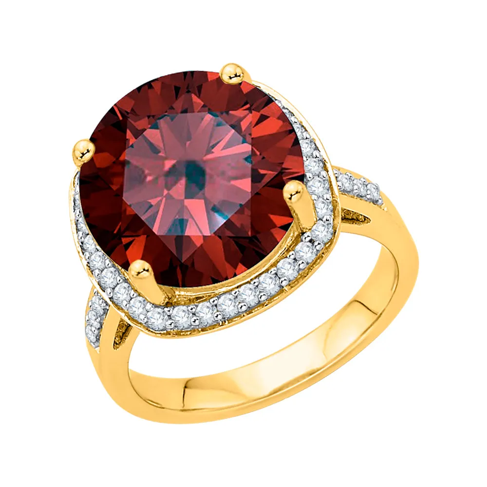 KATARINA 5 3/4 cttw G-H I2-I3 Diamond and Gemstone Halo Engagement Ring
