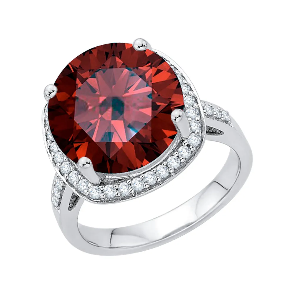 KATARINA 5 3/4 cttw G-H I2-I3 Diamond and Gemstone Halo Engagement Ring