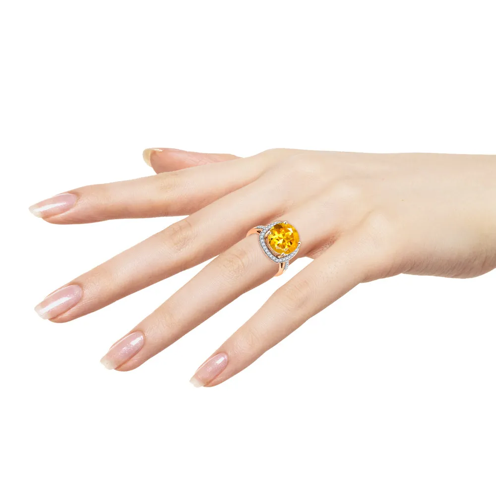 KATARINA 5 3/4 cttw G-H I2-I3 Diamond and Gemstone Halo Engagement Ring