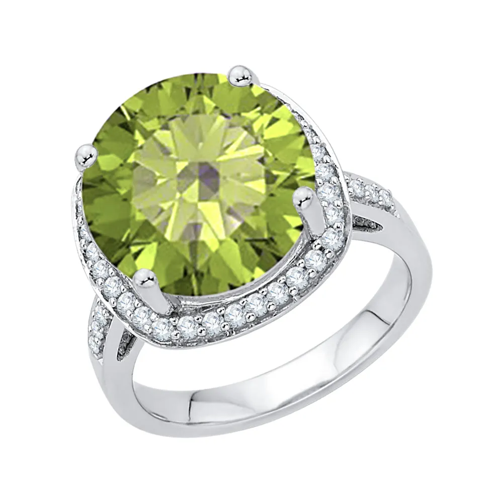 KATARINA 5 3/4 cttw G-H I2-I3 Diamond and Gemstone Halo Engagement Ring