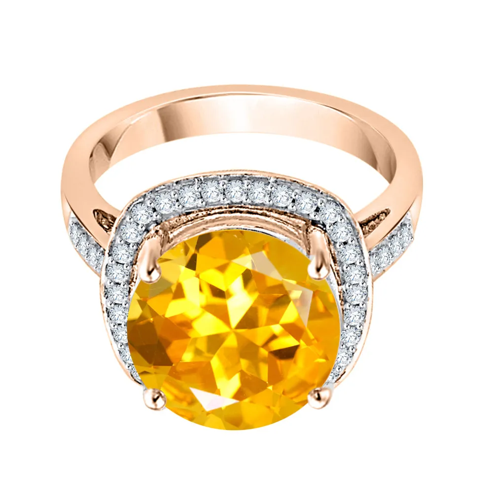 KATARINA 5 3/4 cttw G-H I2-I3 Diamond and Gemstone Halo Engagement Ring