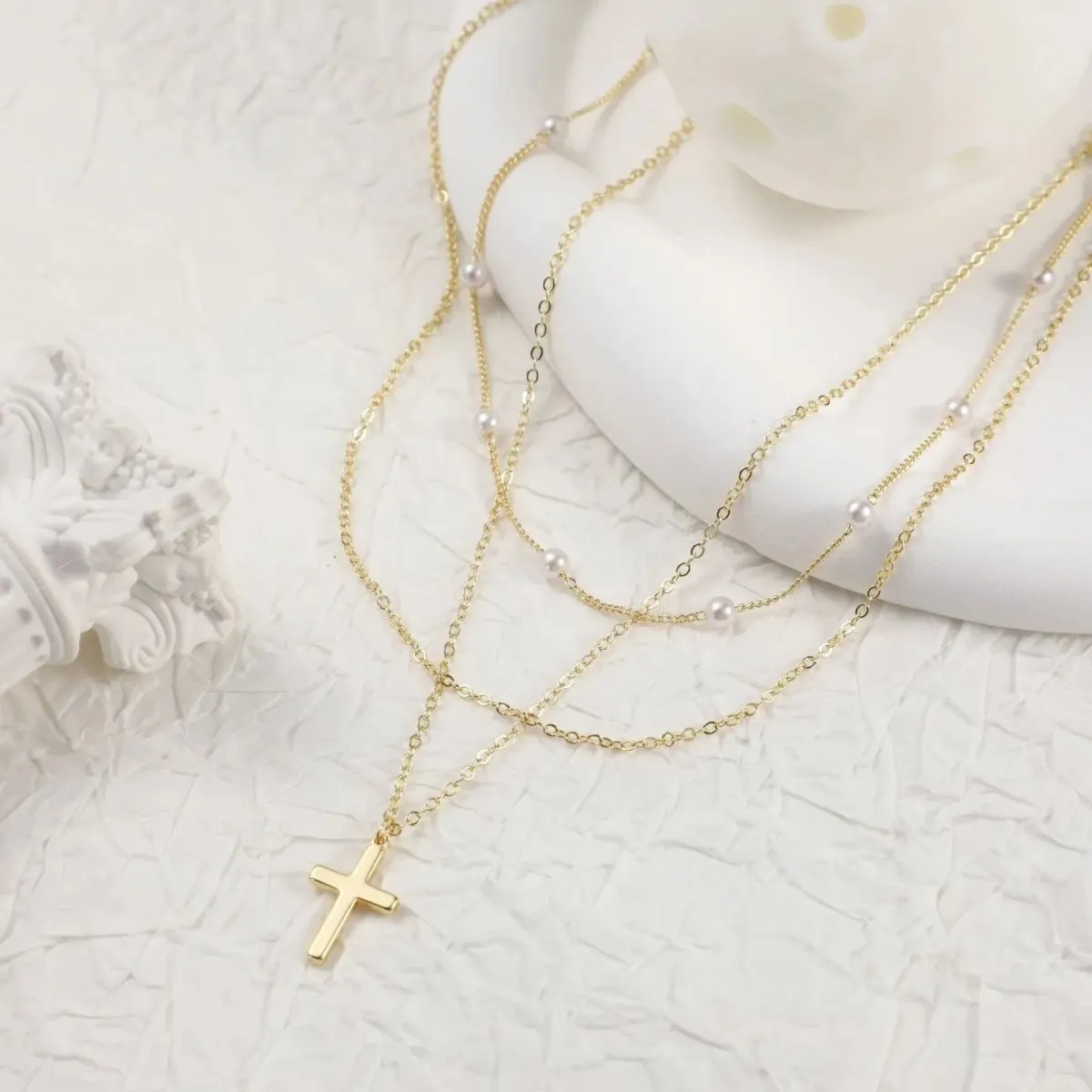 Kyerlyn Dainty Cross Necklaces