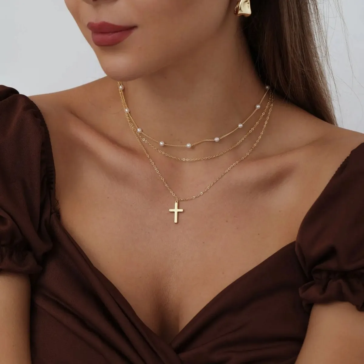 Kyerlyn Dainty Cross Necklaces