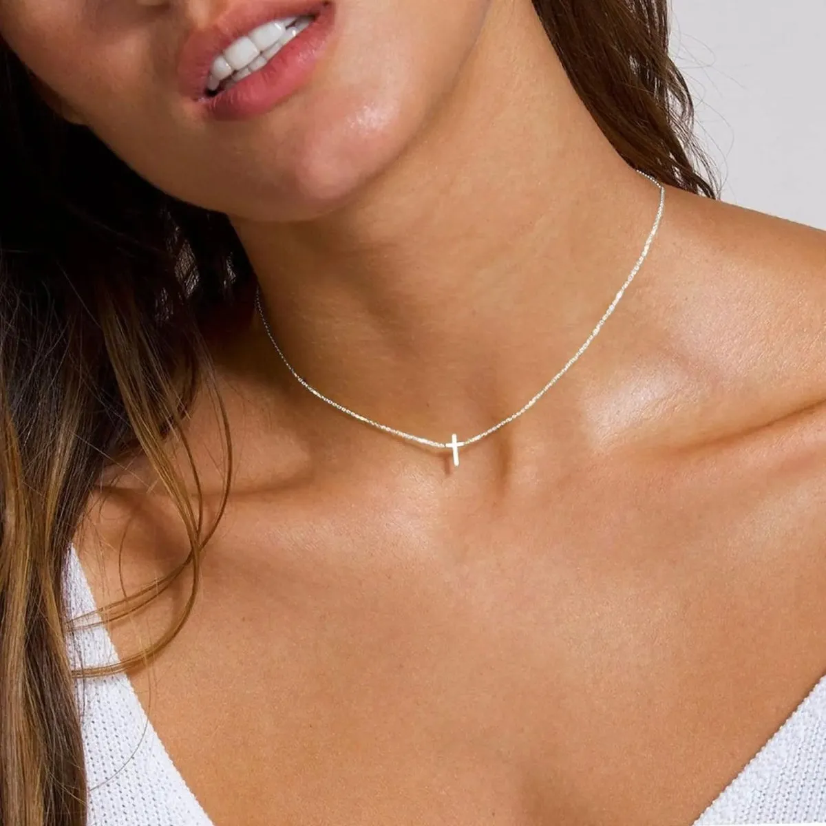 Kyerlyn Dainty Cross Necklaces