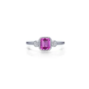 Lafonn Birthstone Emerald October Tourmaline Ring BR006TMP
