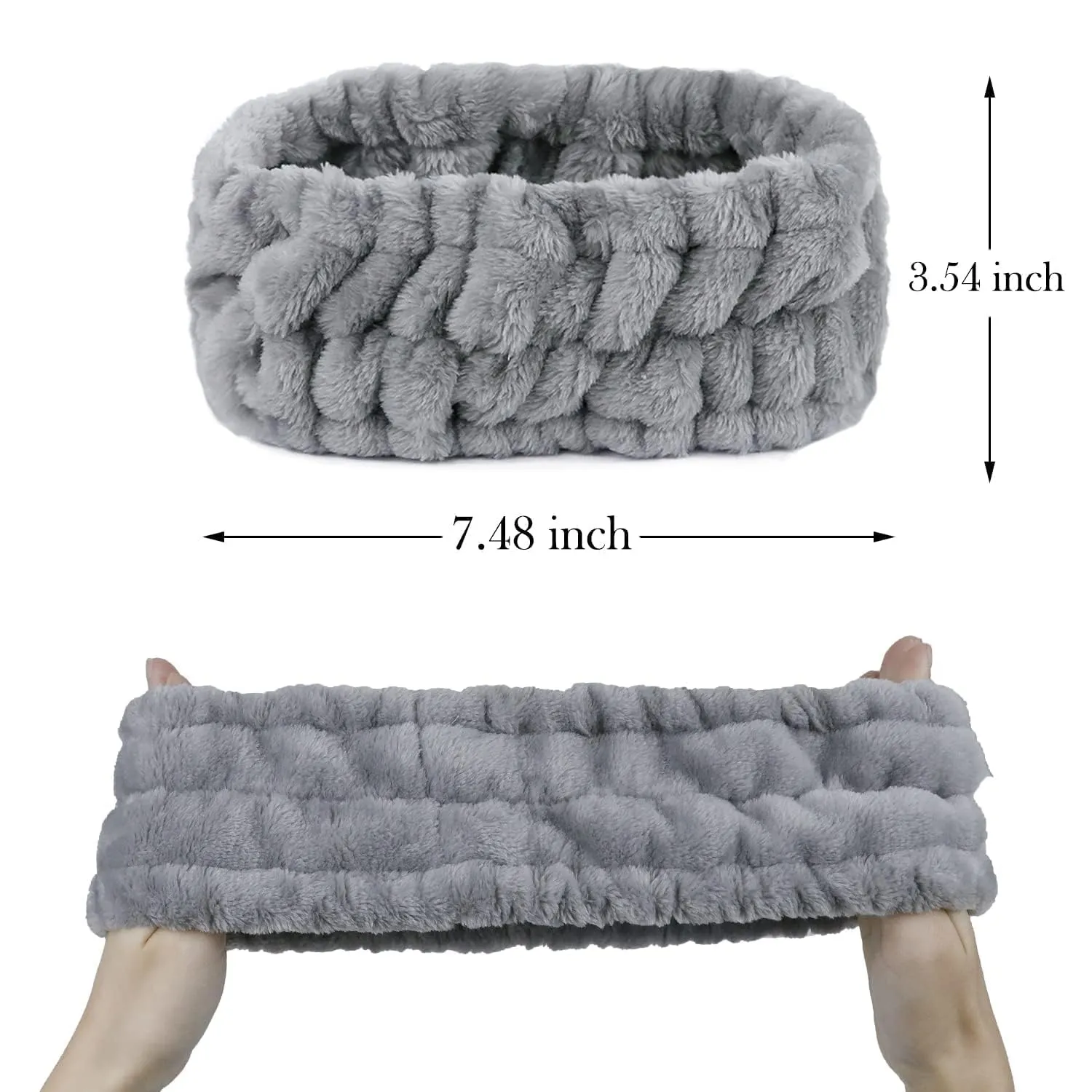 LAPOHI 3 Pack Modern Microfiber Facial Headbands for Washing Face, Makeup & Spa - Skincare & Towel Headbands for Women & Girls