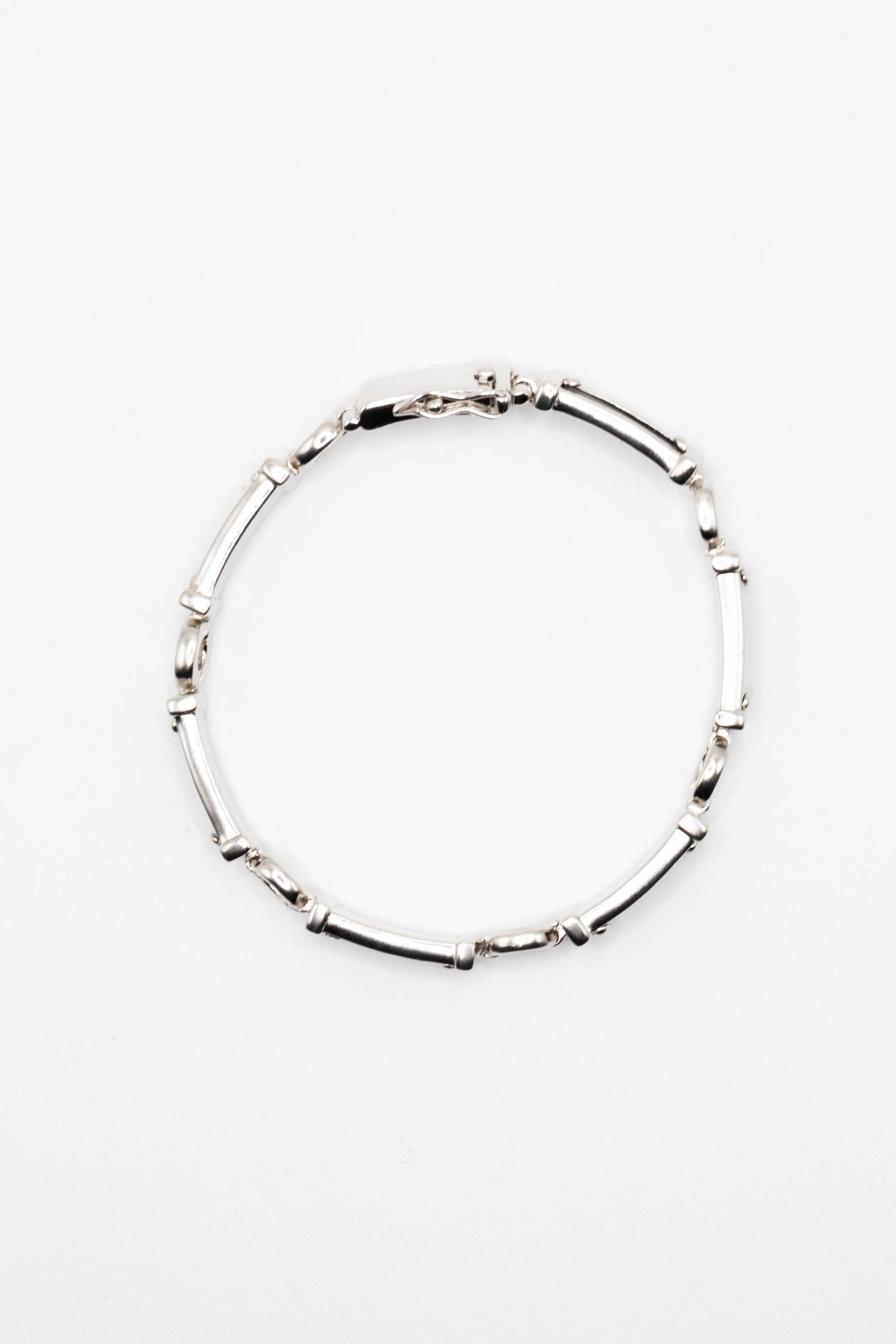 Lawrence Flat Bar ID 925 Sterling Silver Leather Bracelet