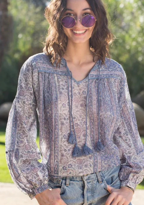 Lily Printed Tunic Vintage Purple