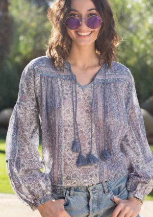 Lily Printed Tunic Vintage Purple