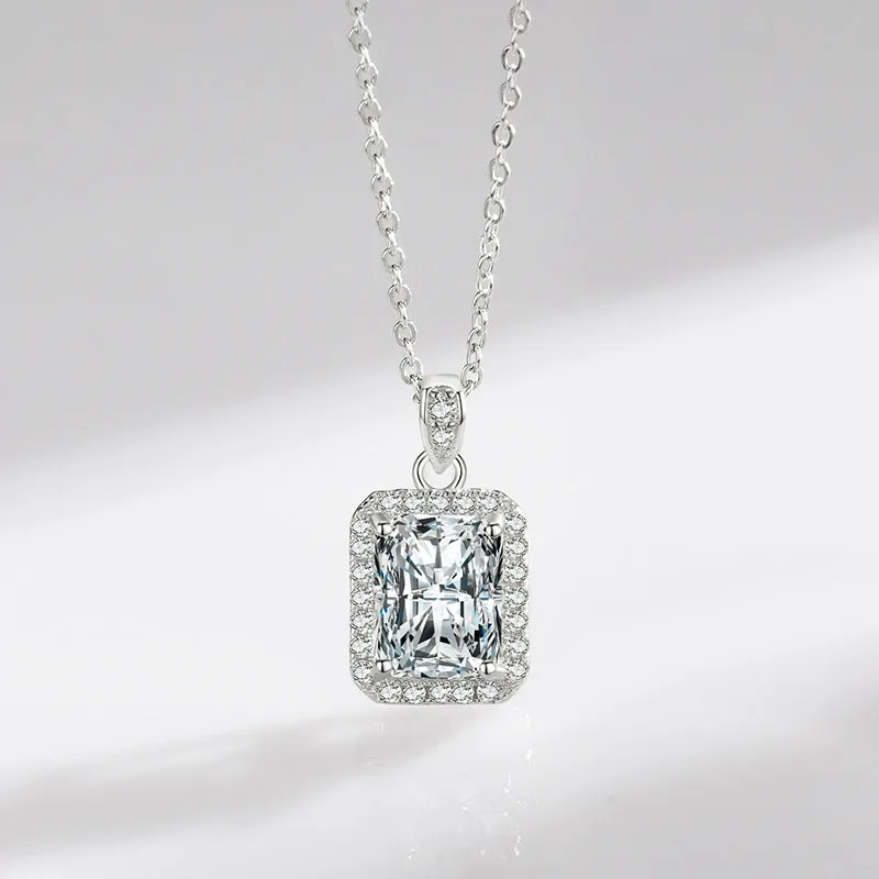 Luxurious 925 Sterling Silver Zircon Necklace by Planderful Collection