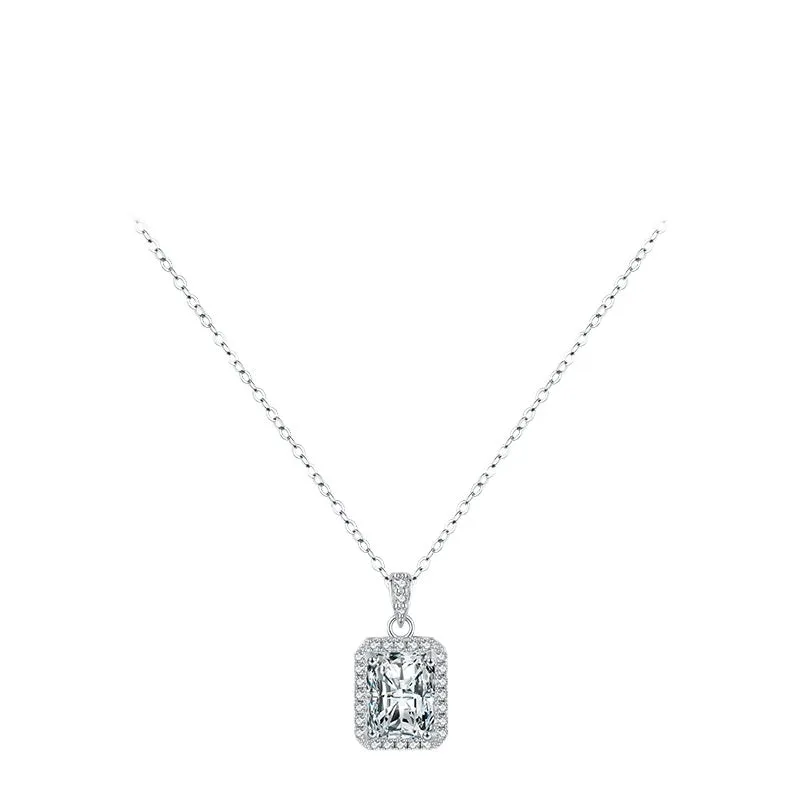 Luxurious 925 Sterling Silver Zircon Necklace by Planderful Collection