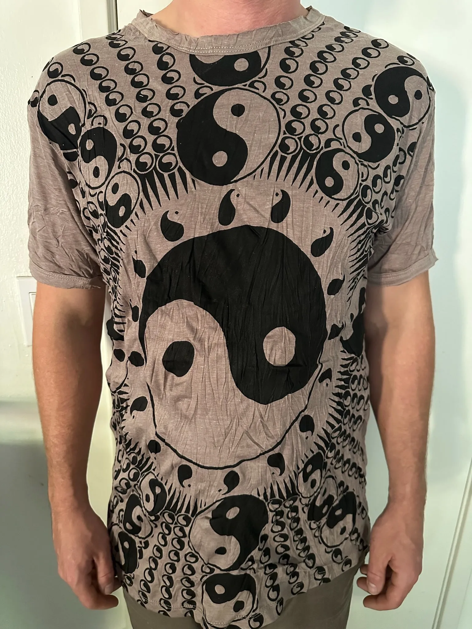 Men's Printed Yin and Yang T-Shirt