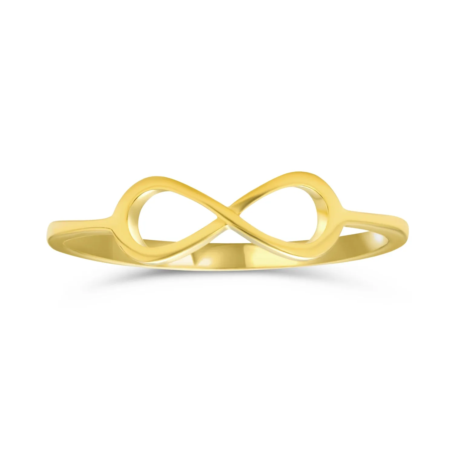 Minimalist Silver Ring: Knuckle Finger Stackable Love Knot Infinity Thin Band