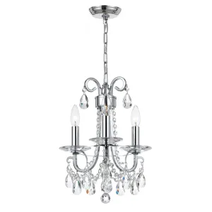 Othello 3 Light Spectra Crystal Polished Chrome Mini Chandelier