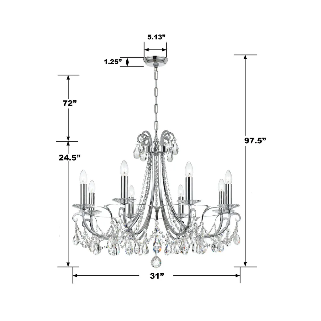 Othello 8 Light Polished Chrome Chandelier