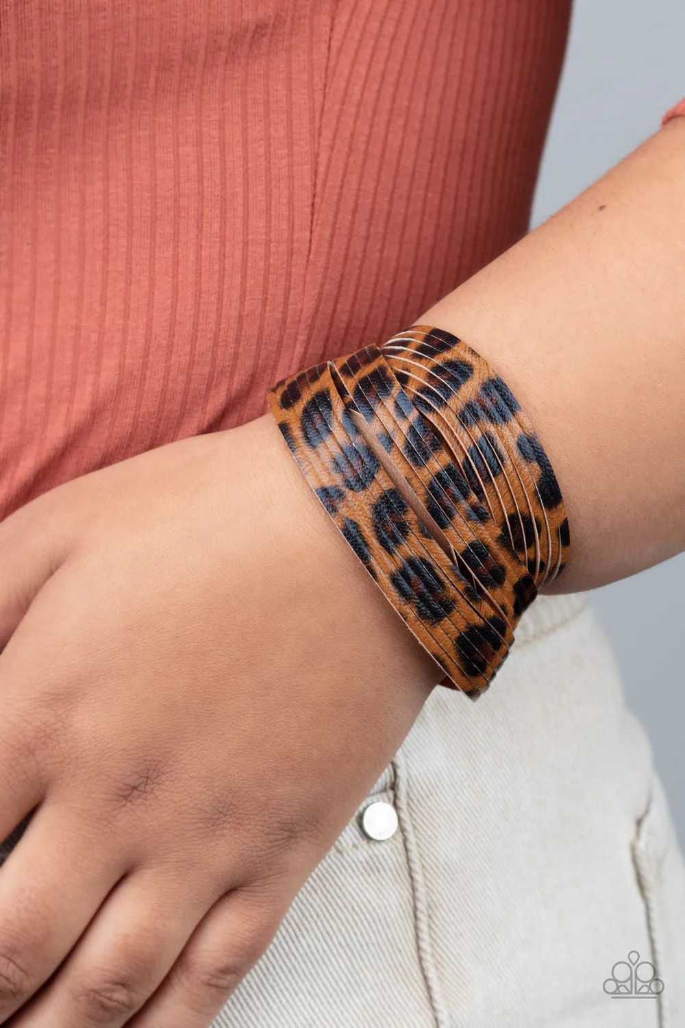 Paparazzi Bracelet ~ Hey GRRirl - Brown