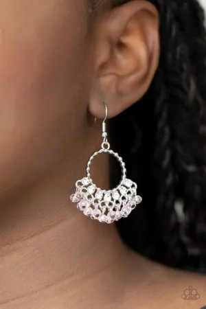 Paparazzi Earring ~ Charmingly Cabaret - Pink