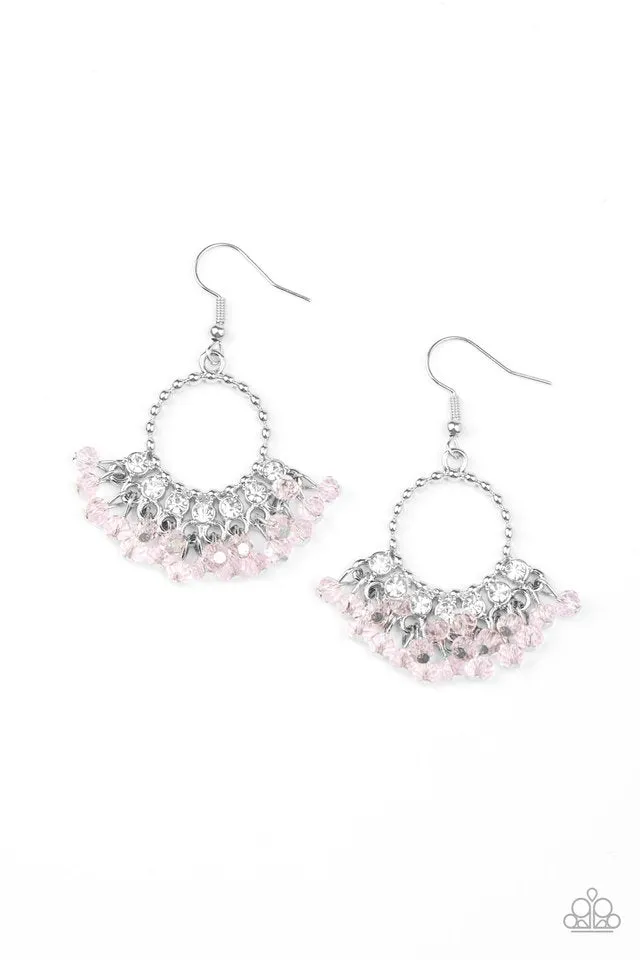 Paparazzi Earring ~ Charmingly Cabaret - Pink