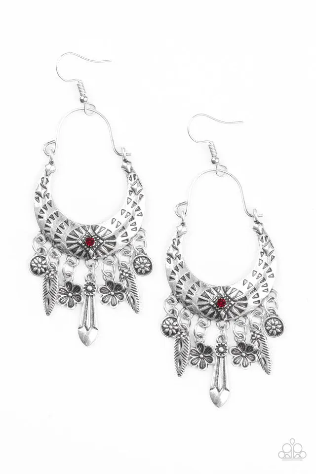 Paparazzi Earring ~ Nature Escape - Red