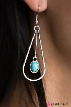 Paparazzi Earring ~ Slip of the PENDULUM - Blue