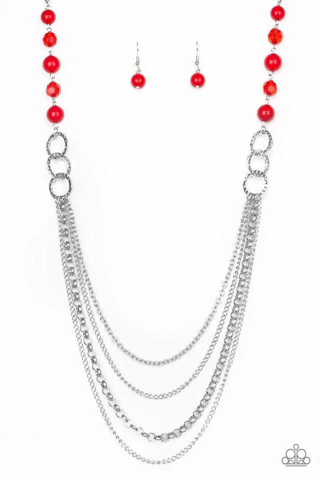Paparazzi Necklace ~ Vividly Vivid - Red