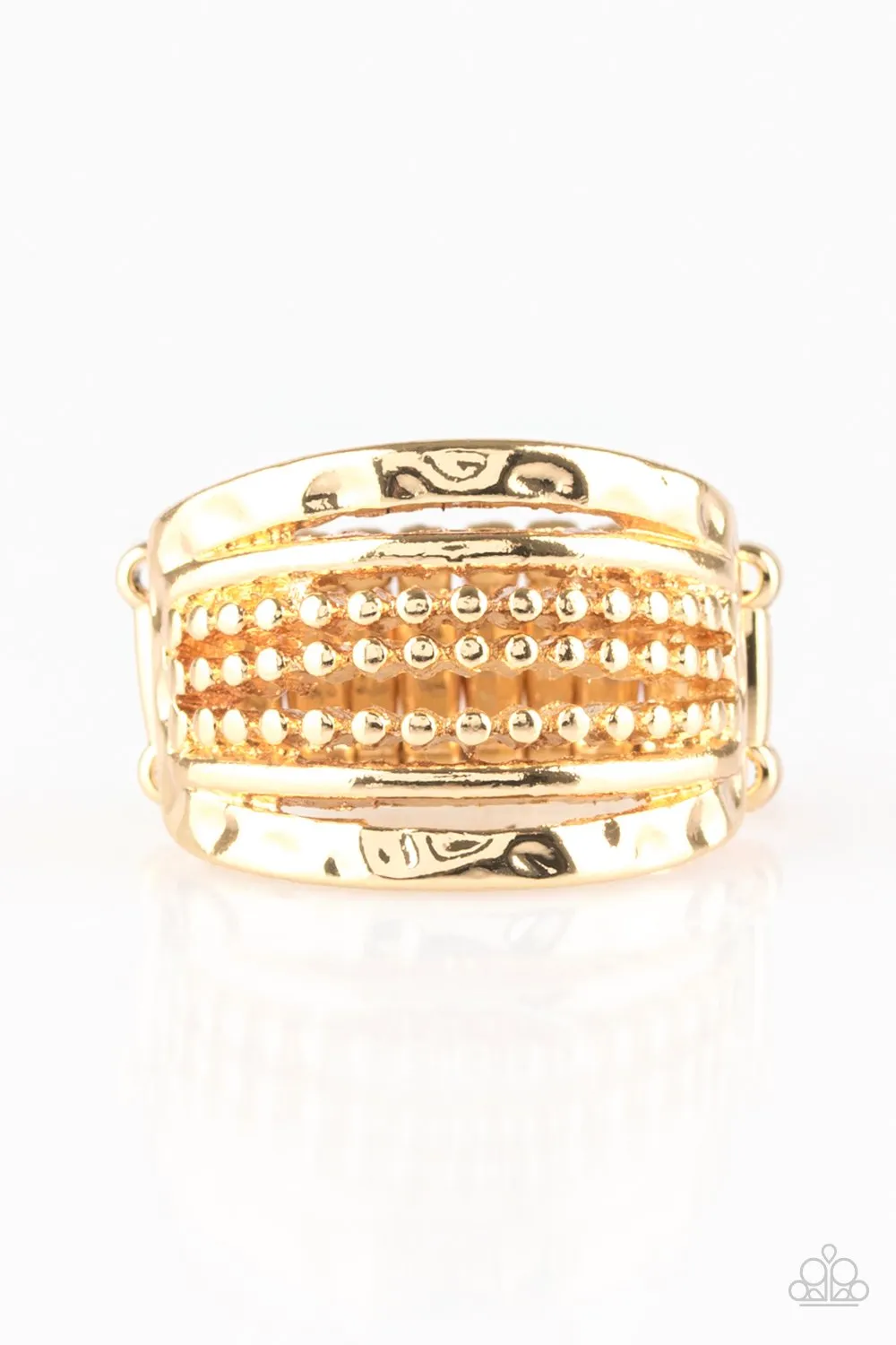Paparazzi Ring ~ Trailblazin Trails - Gold