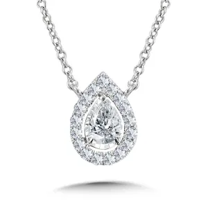 PEAR-CUT, DIAMOND STAR, HEAVENLY HALO PENDANT