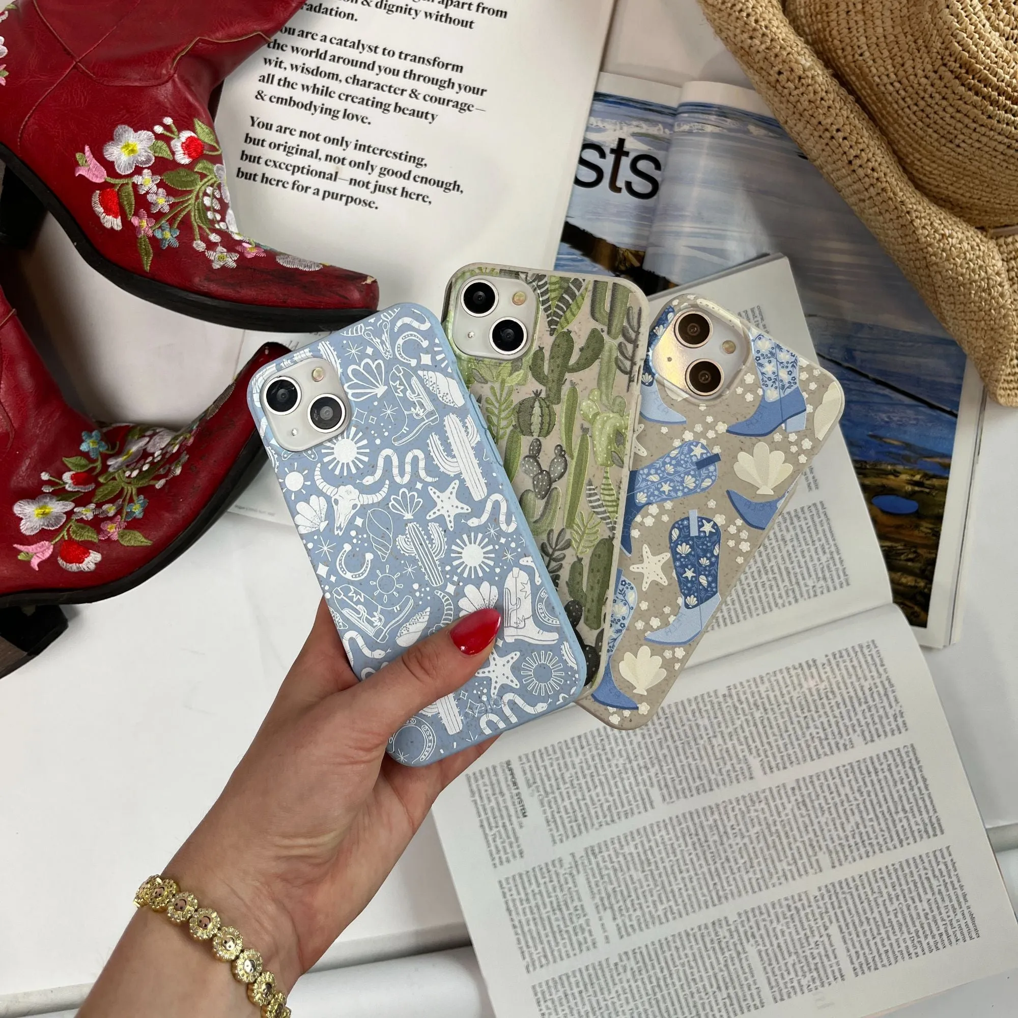 Powder Blue Coastal Rodeo Google Pixel 6a Case