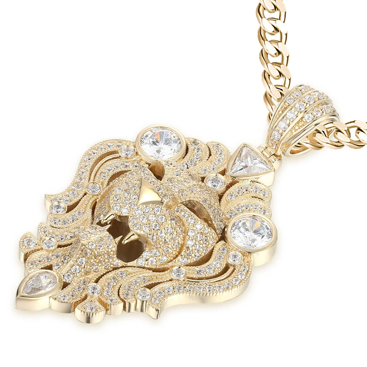 Radiant Mane Lion Pendant