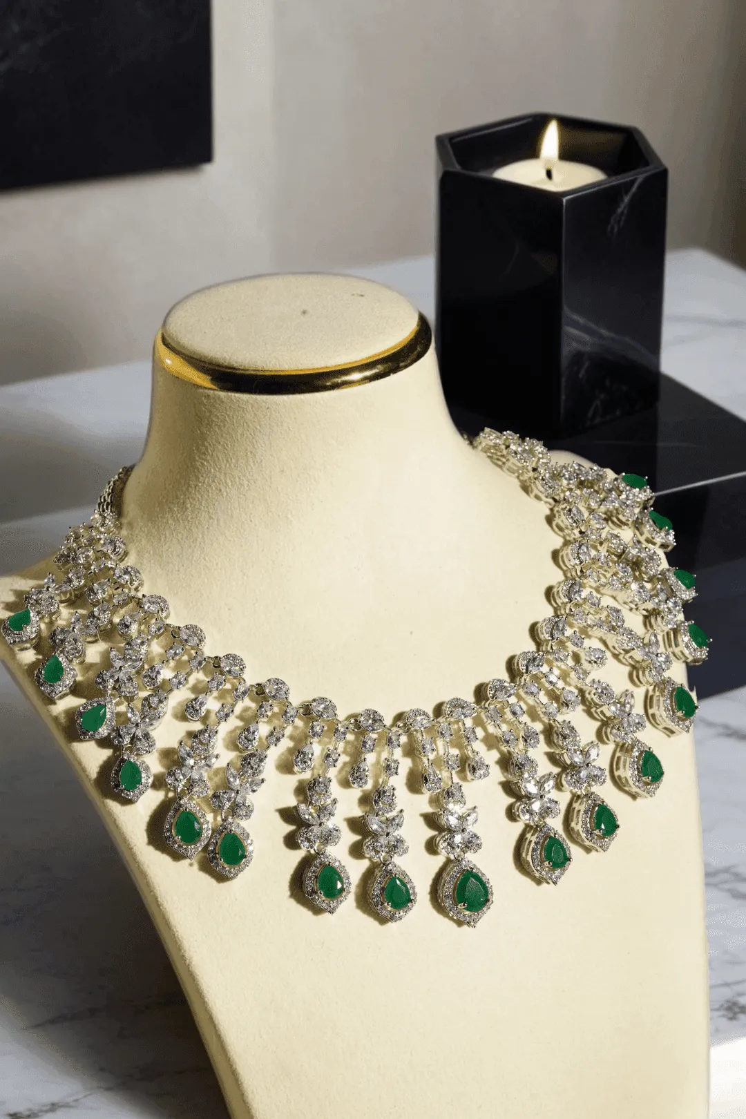 Raha- Diamanté Accent Classic Necklace Set