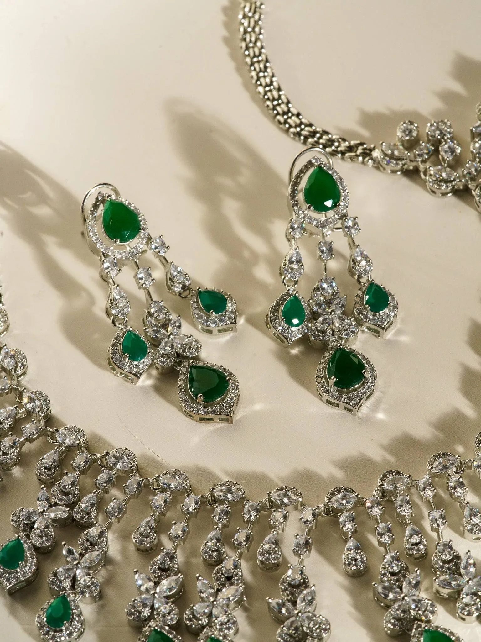 Raha- Diamanté Accent Classic Necklace Set