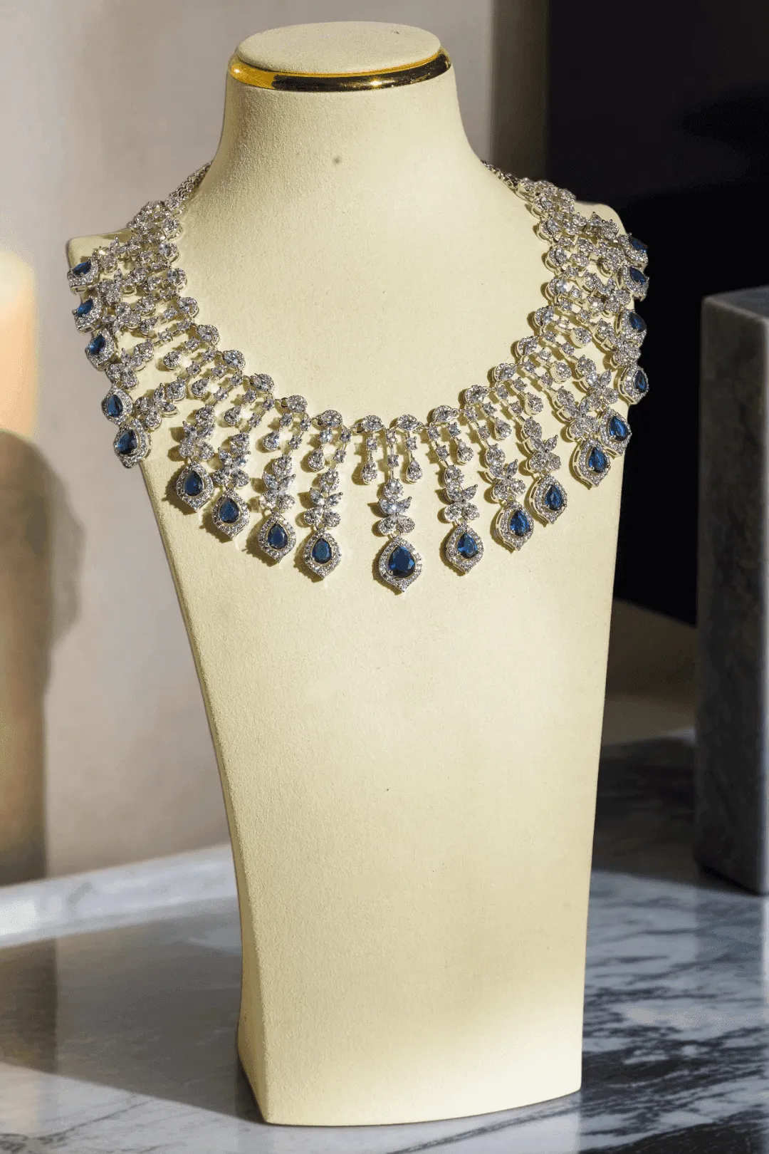 Raha- Diamanté Accent Classic Necklace Set