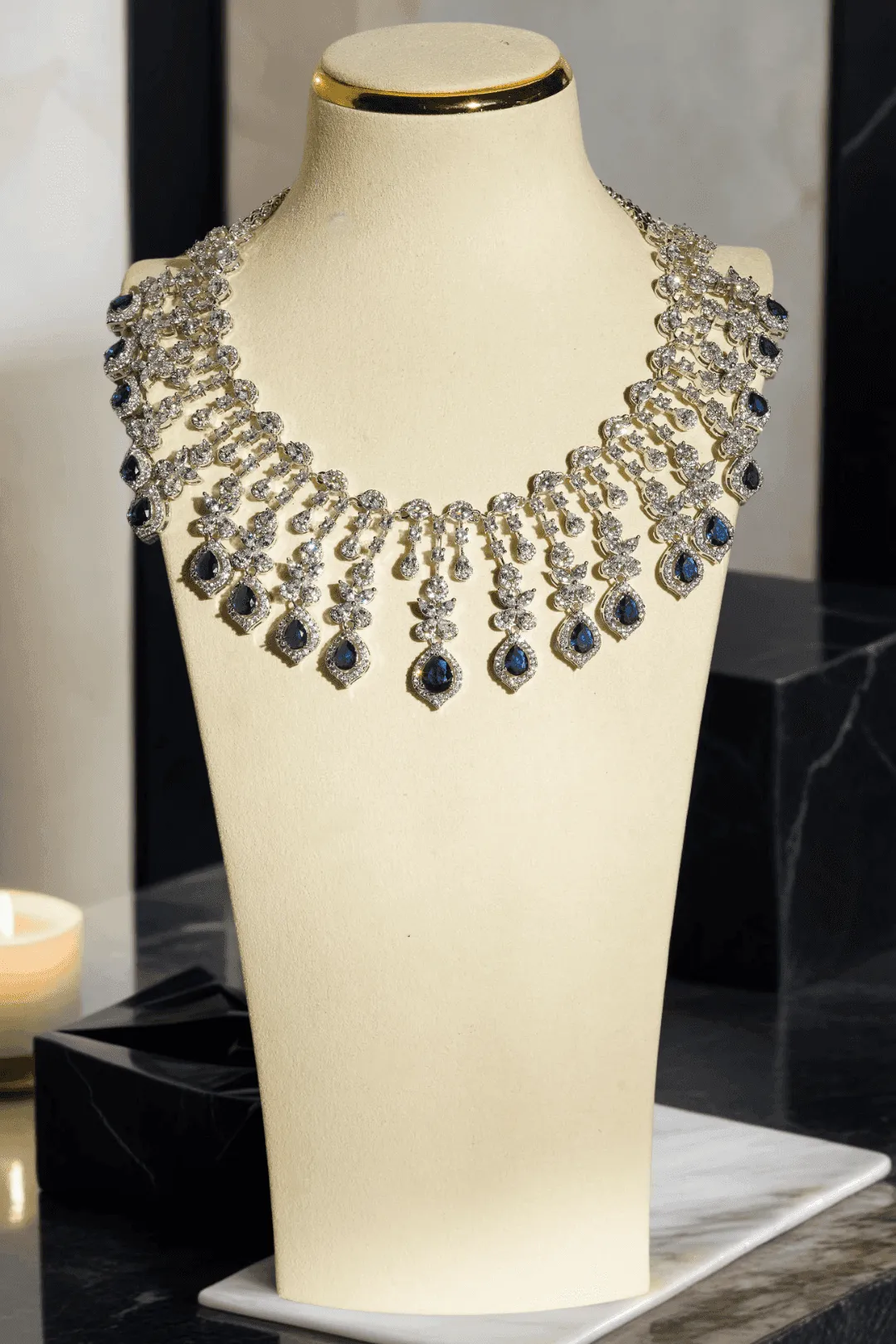 Raha- Diamanté Accent Classic Necklace Set