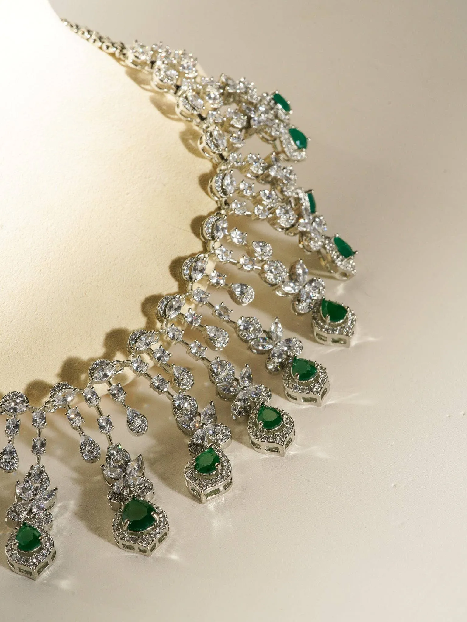 Raha- Diamanté Accent Classic Necklace Set