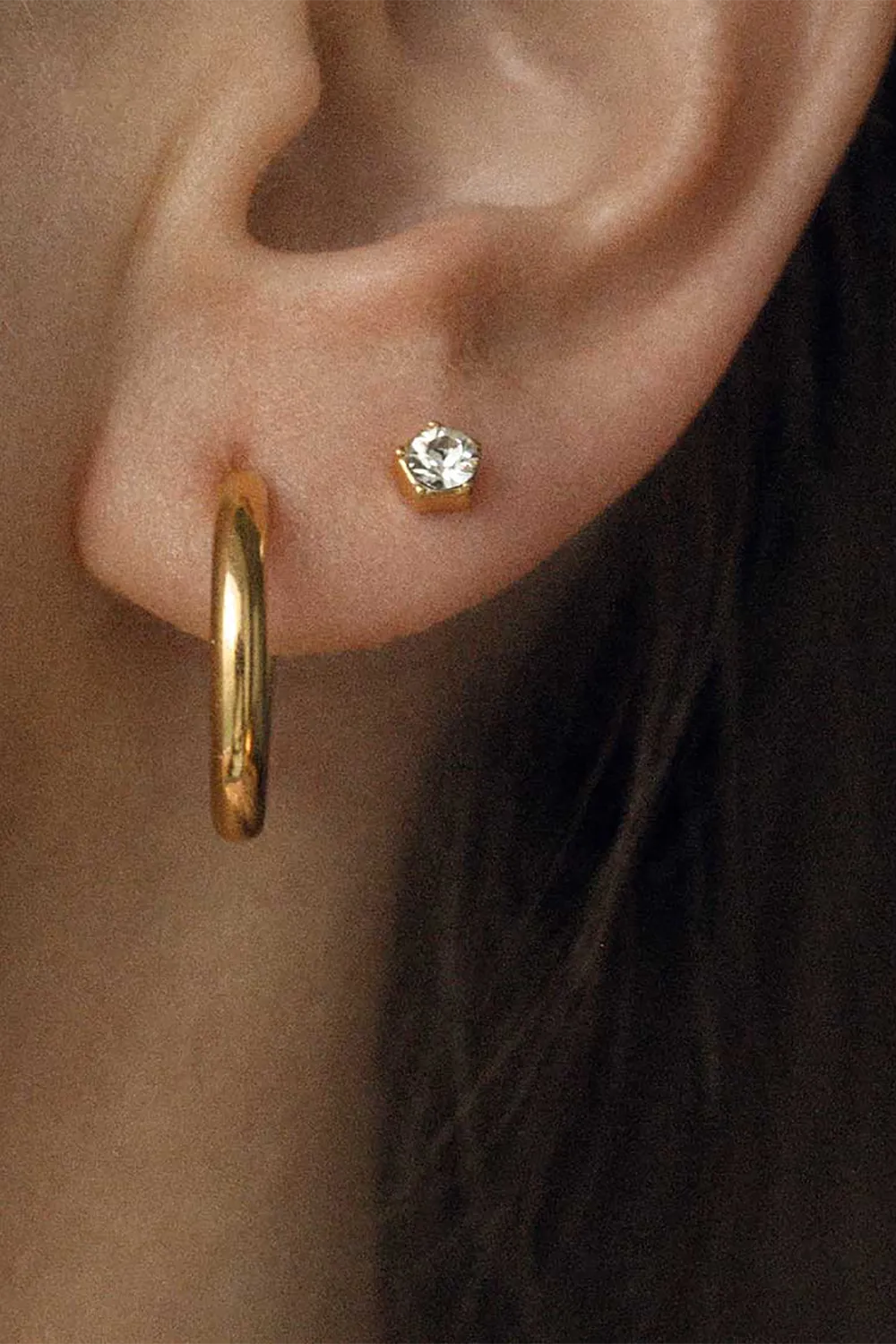 raindrop stud gold <br> by Neinties