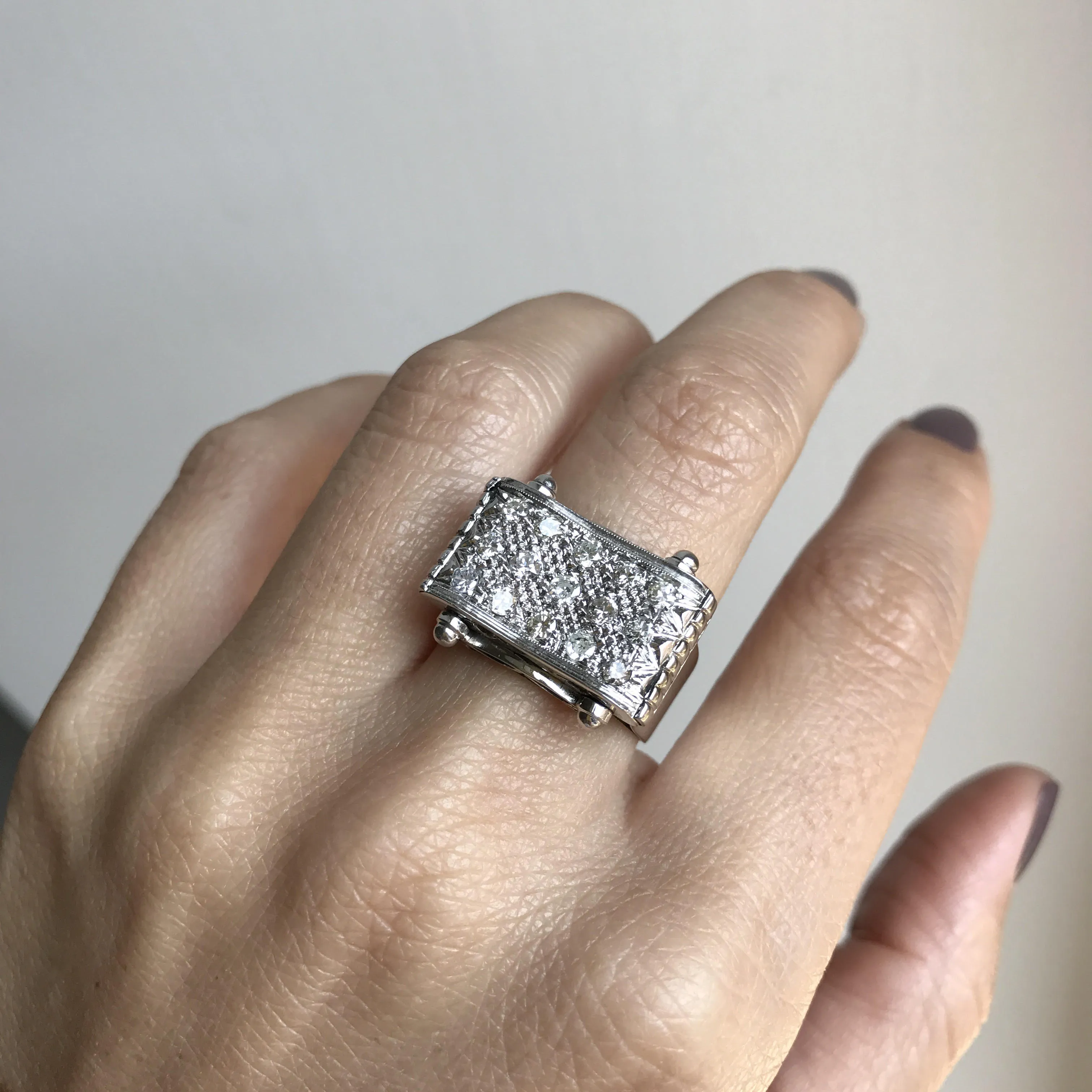 Retro Diamond Gold Ring