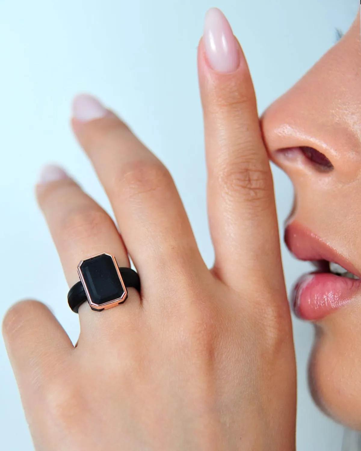 Rinfit Women's Silicone Rings - Anniversary Ring or Promise Ring for Her - Emerald Rubber Wedding Bands Women - Patented Design