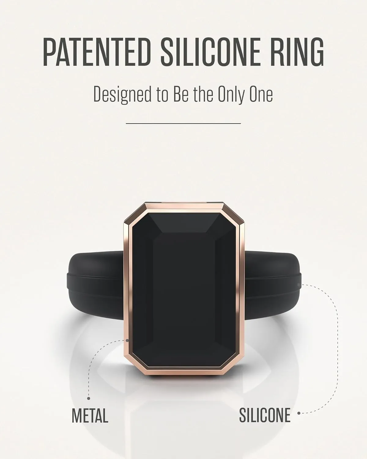 Rinfit Women's Silicone Rings - Anniversary Ring or Promise Ring for Her - Emerald Rubber Wedding Bands Women - Patented Design