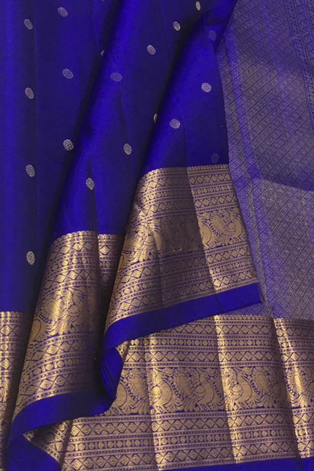 Royal Blue Kanjeevaram Handloom Silk Saree