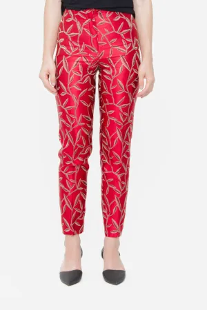 SATIN PRINT TROUSERS