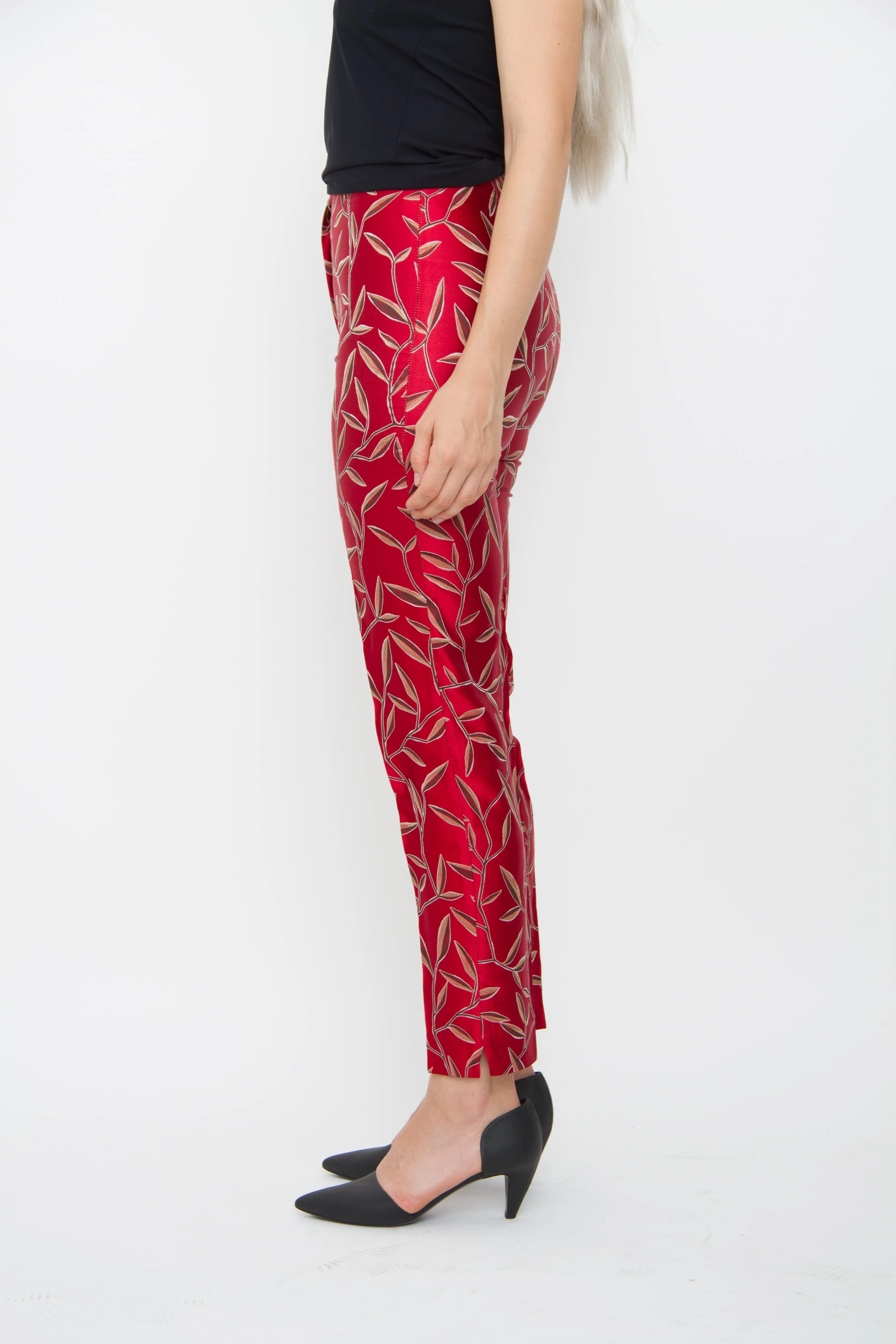 SATIN PRINT TROUSERS