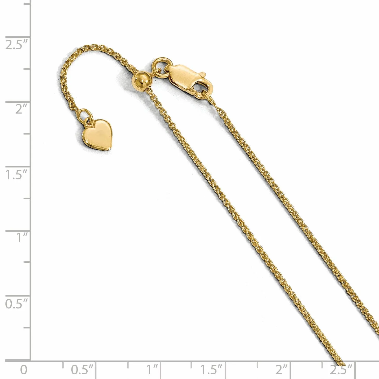 Silver 1.2 m Gold-plated Adjustable Wheat Chain