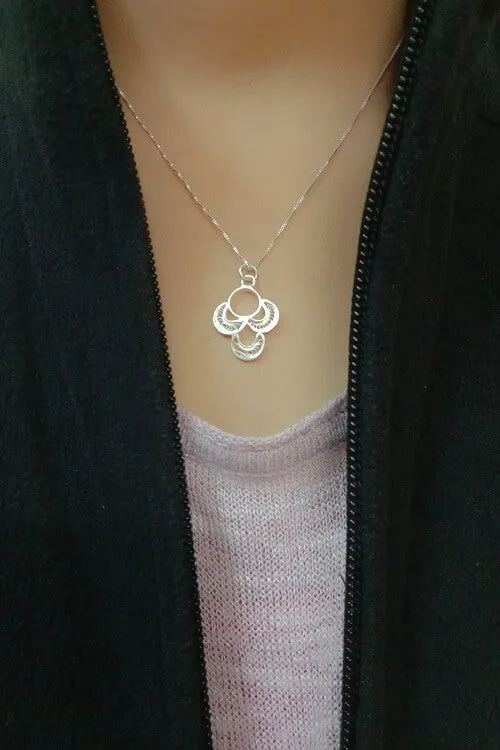 Silver Linings "Pushp" Silver Filigree Handmade Pendant and Chain