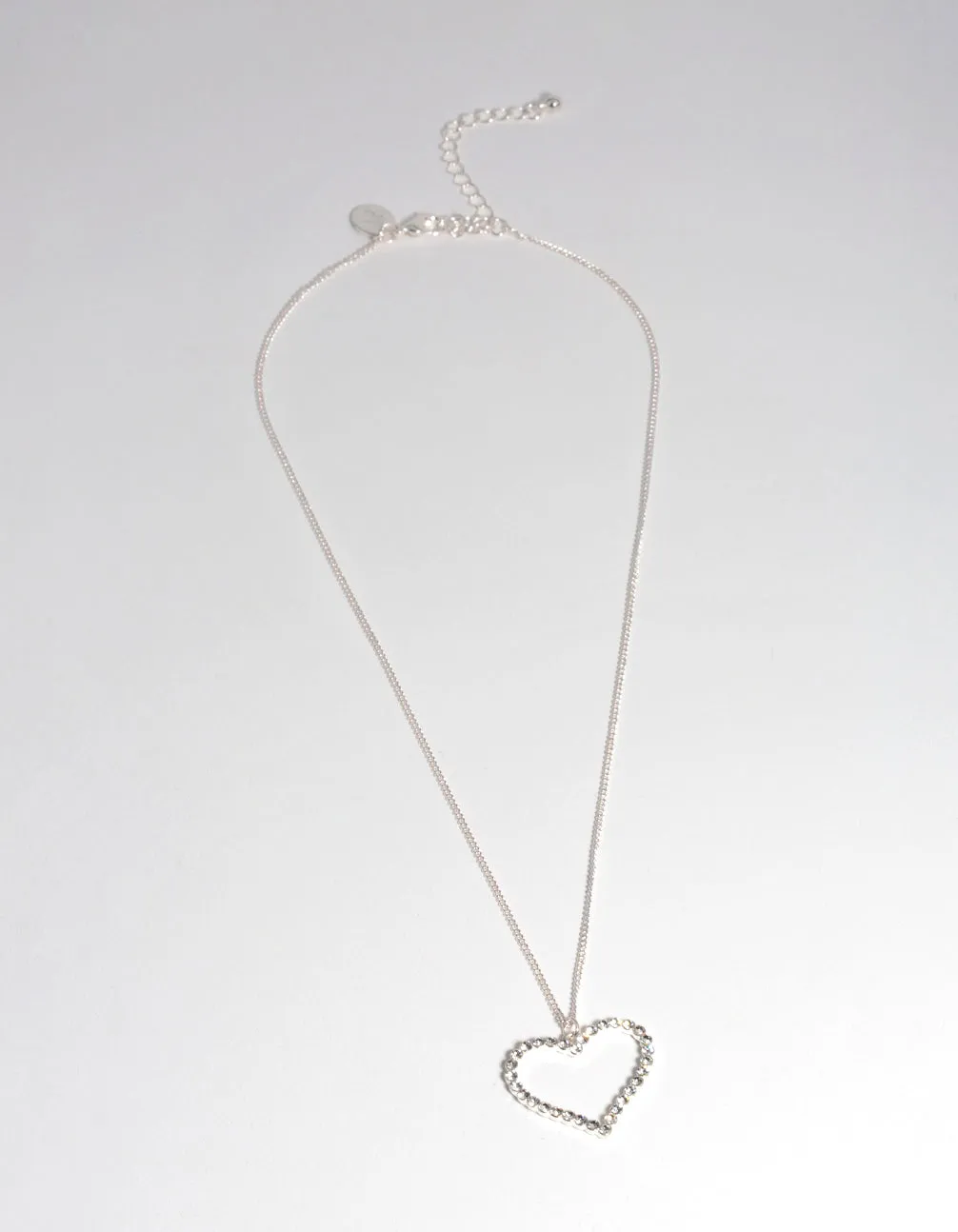 Silver Open Heart Necklace